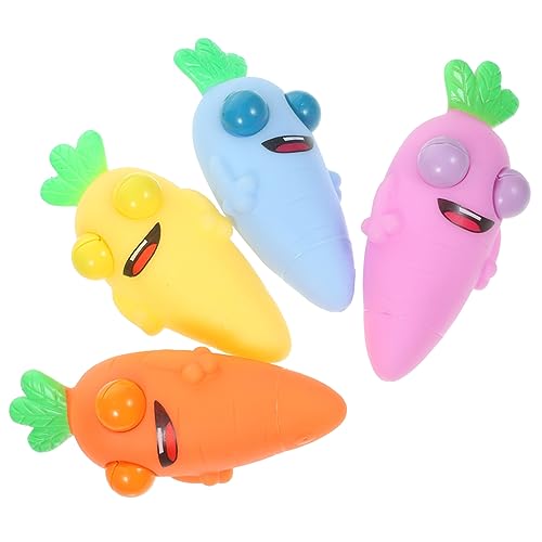 KONTONTY 4 Stück Stressabbau-Prise-Spielzeug, Interessantes Cartoon-Karotten-Squeeze-Spielzeug, Glattes Prise-Spielzeug KONTONTY 4 Stück Stressabbau-Prise-Spielzeug, Interessantes Cartoon-Karotten-Squeeze-Spielzeug, Glattes Prise-Spielzeug von KONTONTY