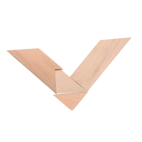 KONTONTY 4 Stück T-Wort-Puzzle Vier Tricks Geist Gehirn für Logik Rätsel Kind Buchstabenpuzzle aus Holz Puzzle- Holzwürfelpuzzle Denksportpuzzle aus Holz Khaki von KONTONTY