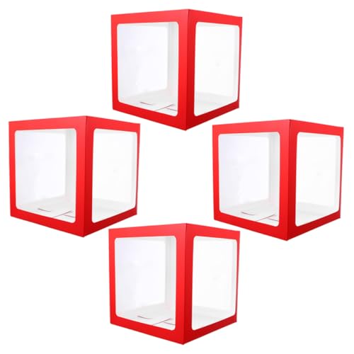 KONTONTY 4 Stück Teiliges Dekoratives Quadratische Transparente Geschenkboxen Leicht Zusammenbaubar für Hochzeit Geburtstag Shower Partydeko KONTONTY 4 Stück Teiliges Dekoratives Quadratische Transparente Geschenkboxen Leicht Zusammenbaubar für Hochzeit Geburtstag Shower Partydeko von KONTONTY