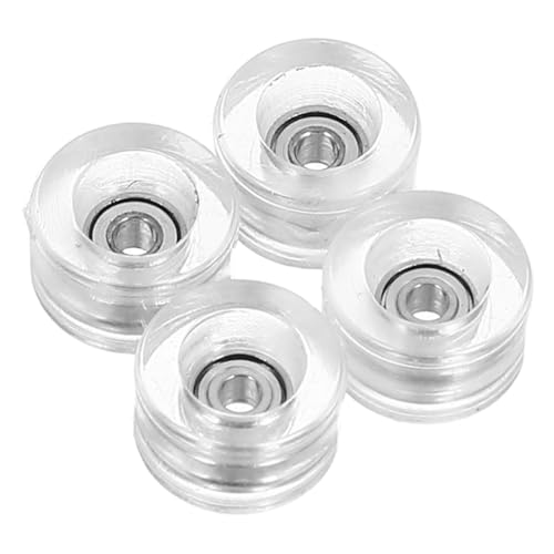 KONTONTY 4 Stück Teiliges Finger Skateboard Rad mit Transparenten Hochgeschwindigkeits Kugellagern Kompatibel mit Mini Skateboards Leichtes Zubehör für Einfache Montage und Vielseitige KONTONTY 4 Stück Teiliges Finger Skateboard Rad mit Transparenten Hochgeschwindigkeits Kugellagern Kompatibel mit Mini Skateboards Leichtes Zubehör für Einfache Montage und Vielseitige von KONTONTY