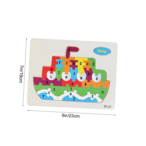 KONTONTY 4 Stück Teiliges Holz Alphabet Puzzle mit Buchstaben Bunte Mechanische Muster Kindersicheres Lernspielzeug für Kleinkinder und Vorschulkinder Fördert Kreativität und Gedächtnis KONTONTY 4 Stück Teiliges Holz Alphabet Puzzle mit Buchstaben Bunte Mechanische Muster Kindersicheres Lernspielzeug für Kleinkinder und Vorschulkinder Fördert Kreativität und Gedächtnis von KONTONTY
