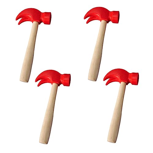 KONTONTY 4 Stück Teiliges Holzhammer aus Stabilem Holz und Pädagogisches Hämmer für Handliche Geschicklichkeit Eltern Junge Mädchen Interaktion und DIY Entwicklung Glatte Oberfläche von KONTONTY