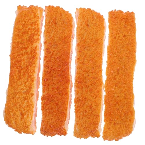 KONTONTY 4 Stück Teiliges Künstliche Frittierte Schweinekoteletts Modell Lebensmittel Deko für Schaufenster Tischdekoration Material Lebendige Farben für Zuhause Cafés von KONTONTY