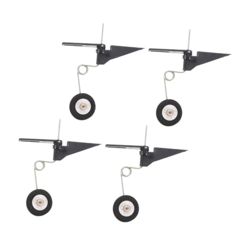 KONTONTY 4 Stück Teiliges Rc Flugzeug Landegestell Leichtes Untergestell mit Steuerbarem Heckrad für Modellflugzeuge der Klasse Einfache Montage für Rc Flugzeug DIY Projekte Passend von KONTONTY