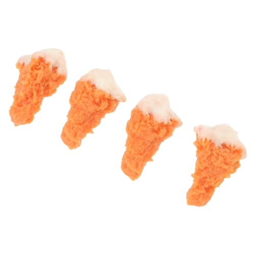 KONTONTY 4 Stück Teiliges Realistisches Hühnchenmodell Detailgetreue Kunst-Fake Food Deko Vielseitig für Fotografie Küchen Partydekoration Täuschend Echte Fleischattrappe für Restaurant von KONTONTY