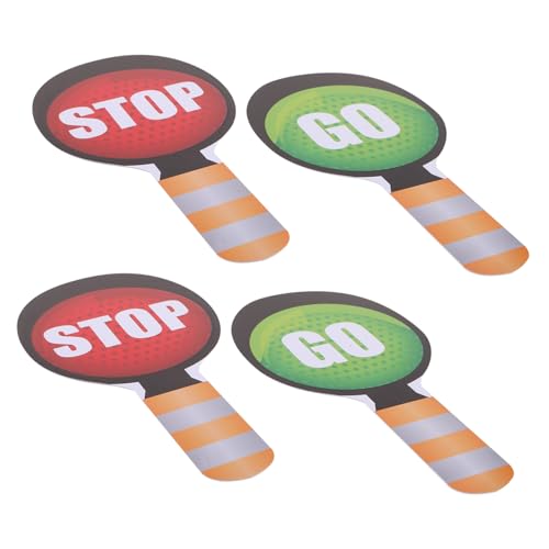 KONTONTY 4 Stück Teiliges Stoppschild für Doppelseitige Handliche Verkehrszeichen mit Roten und Grünen Signalleuchten Pädagogisches für Kindergarten Grundschulklassen zur Verkehrssicherheit KONTONTY 4 Stück Teiliges Stoppschild für Doppelseitige Handliche Verkehrszeichen mit Roten und Grünen Signalleuchten Pädagogisches für Kindergarten Grundschulklassen zur Verkehrssicherheit von KONTONTY
