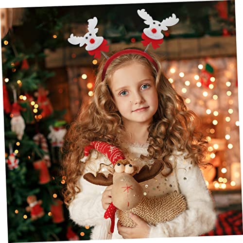 KONTONTY 4 Stück Teiliges Weihnachts Stirnband für Schneemann Rentier Weihnachtsmütze und Baum Leichte Bequeme Haarschmuck für Bühnenauftritte und Festlichkeiten von KONTONTY