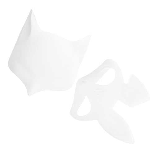 KONTONTY 4 Stück Weiße PVC Masken zum Bemalen DIY Tiermasken Fuchs und Hase Langlebige Bastelrohlinge für Karneval Maskerade Party Kreative Gesichtsdekoration KONTONTY 4 Stück Weiße PVC Masken zum Bemalen DIY Tiermasken Fuchs und Hase Langlebige Bastelrohlinge für Karneval Maskerade Party Kreative Gesichtsdekoration von KONTONTY