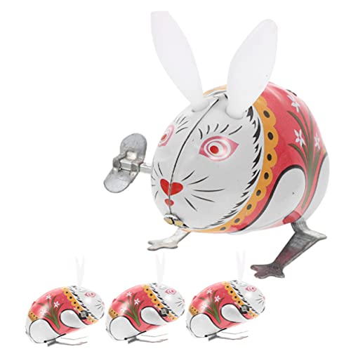 KONTONTY 4 Stück Wickelkaninchen aus Blech für kinderspielzeug Neuheit aufziehbares lustige uhrwerkhasen Laufendes aufziehen Cartoon-Aufwickelspielzeug KONTONTY 4 Stück Wickelkaninchen aus Blech für kinderspielzeug Neuheit aufziehbares lustige uhrwerkhasen Laufendes aufziehen Cartoon-Aufwickelspielzeug von KONTONTY