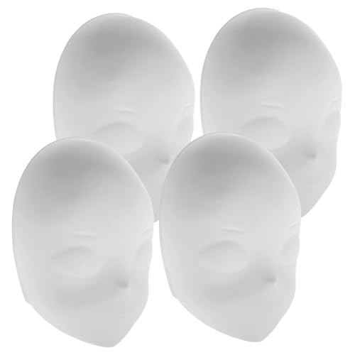KONTONTY Maskenset 4-teilig Unfertige Blankomasken Für Halloween-maskenballpartys Mit Eigenem Design Handbemalbar von KONTONTY