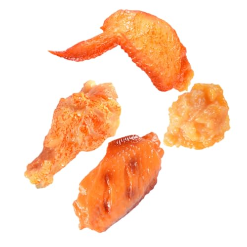 KONTONTY 4 Stücke Echte Huhn Drumstick Flügel Spielzeug Huhn Lebensmittel Modell Für Decor Spielen PVC Material Entzückende Huhn Flügel Prop KONTONTY 4 Stücke Echte Huhn Drumstick Flügel Spielzeug Huhn Lebensmittel Modell Für Decor Spielen PVC Material Entzückende Huhn Flügel Prop von KONTONTY