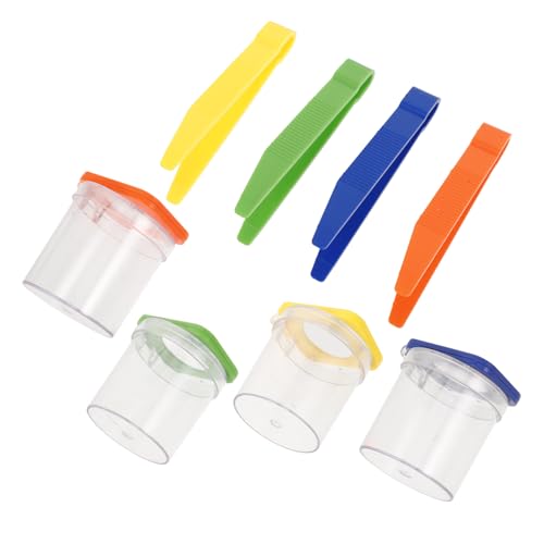 KONTONTY 4 Teilige Box Für Outdoor Abenteuer Werkzeuge Behälter Design Lupenkäfig Vergrößerungsglas Für Und Studenten Experimentierlupe Beobachtungslupe Glas Aus Kunststoff von KONTONTY