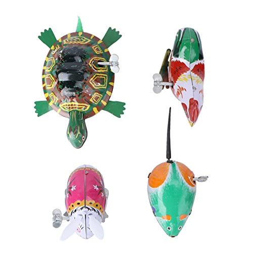 KONTONTY 4-Teiliges Blatt tierisches uhrwerk kinderspielzeug Dekorative Spielzeuge Kaninchen Uhrwerk- für klassisches aufziehspielzeug Eisenblech von KONTONTY