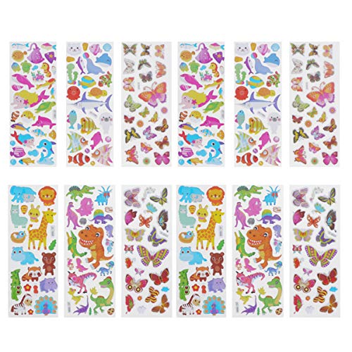 KONTONTY Bastelaufkleber Für Kinder 40 Stück Gemischtes Set 3D-Aufkleber Für Jungen Und Mädchen Cartoon-Aufkleber Sicheres PVC KONTONTY Bastelaufkleber Für Kinder 40 Stück Gemischtes Set 3D-Aufkleber Für Jungen Und Mädchen Cartoon-Aufkleber Sicheres PVC von KONTONTY