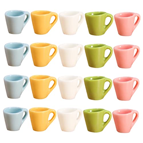 KONTONTY Puppenhaus Mug 40 STK Simulationspokal Miniaturen Wasser Puppenhaus-kaffeetassen Bemalbare Töpfe Flaschen Miniaturbecher Simulation Minibecher Dolly- -Ornament Mini-Dinge Mini-Tasse Harz von KONTONTY