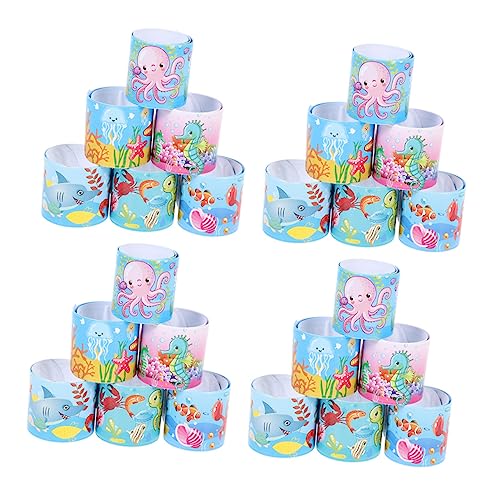 KONTONTY 40 Stück Cartoon Schnapparmbänder mit Meerestier Druck Slap Armbänder für Mitgebsel für Geburtstagsfeiern und Partys und Strapazierfähig KONTONTY 40 Stück Cartoon Schnapparmbänder mit Meerestier Druck Slap Armbänder für Mitgebsel für Geburtstagsfeiern und Partys und Strapazierfähig von KONTONTY