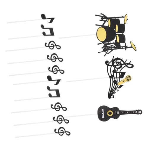 KONTONTY 40 Stück Kuchendekorationseinsatz Geburtstagskuchendekorationen Gitarren-tortenaufsatz Tortenaufsatz Mit Karierter Flagge Musik Noten Geburtstagsdekorationen Papier KONTONTY 40 Stück Kuchendekorationseinsatz Geburtstagskuchendekorationen Gitarren-tortenaufsatz Tortenaufsatz Mit Karierter Flagge Musik Noten Geburtstagsdekorationen Papier von KONTONTY