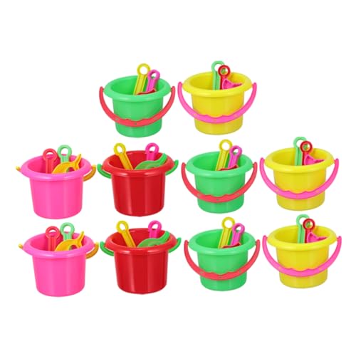 KONTONTY 40 Stück Sandspielzeug Set Teiliges Mini Eimer Set für Farben Zufällig Leicht und Tragbar für Strand und Sandkastenaktivitäten Fördert Kreative Spielmöglichkeiten Zufällige Farbe von KONTONTY