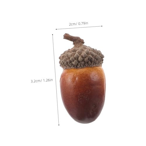 KONTONTY 40 Stück Simulierte Eicheldekoration Künstliche Nüsse Kleine Eicheln Ornamente Lebensechte Simulation Simulation Kleine Mini Styroporschaum von KONTONTY