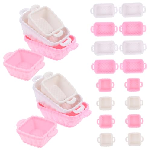 KONTONTY 40 Stück Teiliges Mini Supermarkt Einkaufskorb Set aus Robustem Kleine Multifunktionale Aufbewahrungskörbe für Spiel Dekoration Desktop Organizer Farben Langlebig und KONTONTY 40 Stück Teiliges Mini Supermarkt Einkaufskorb Set aus Robustem Kleine Multifunktionale Aufbewahrungskörbe für Spiel Dekoration Desktop Organizer Farben Langlebig und von KONTONTY