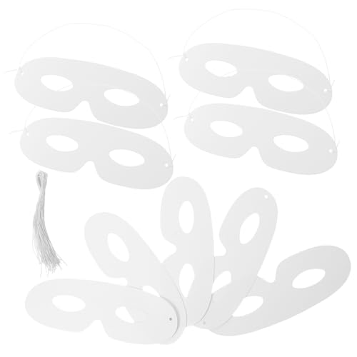 KONTONTY Kreative Masken 40 Stück Blanke Weiße Masken Maskerade-masken für Halloween-partys Cosplay Bühnenauftritte von KONTONTY