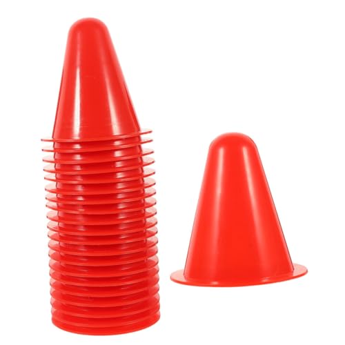 KONTONTY 40stücke Roller Sport Markierungskegel Agility Übung Training Hindernis Leicht Hindernisparcours Platzsparend Stabil von KONTONTY