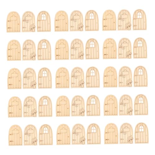 KONTONTY 45 Stück Teiliges Miniatur Holz Feentüren Unbemalt für DIY Bastelprojekte Präzise Gefertigt mit Glatten Kanten Vielseitig Nutzbar für Puppenhäuser Feengärten Kinderzimmer und KONTONTY 45 Stück Teiliges Miniatur Holz Feentüren Unbemalt für DIY Bastelprojekte Präzise Gefertigt mit Glatten Kanten Vielseitig Nutzbar für Puppenhäuser Feengärten Kinderzimmer und von KONTONTY