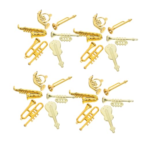 KONTONTY 48 Stück Kleiner Musikinstrumentanhänger Plastik -Trompete Miniatur-Musikinstrument Puppenhaus-Musikinstrumente Zubehör für Musikinstrumente Mini-Klarinette Mini-Trompete Golden KONTONTY 48 Stück Kleiner Musikinstrumentanhänger Plastik -Trompete Miniatur-Musikinstrument Puppenhaus-Musikinstrumente Zubehör für Musikinstrumente Mini-Klarinette Mini-Trompete Golden von KONTONTY