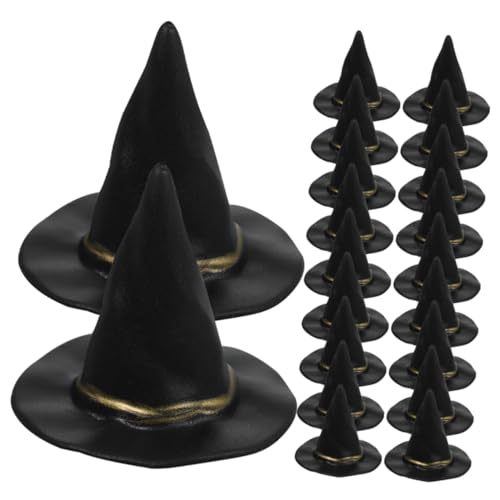 KONTONTY 48 Stück Teiliges Mini Hexenhut- Kleine Halloween Deko DIY Puppenhaus Hüte Miniatur Hexenhüte für Basteln Tischdekoration Halloween Party Zubehör Passende Mini-hexenkostüme von KONTONTY