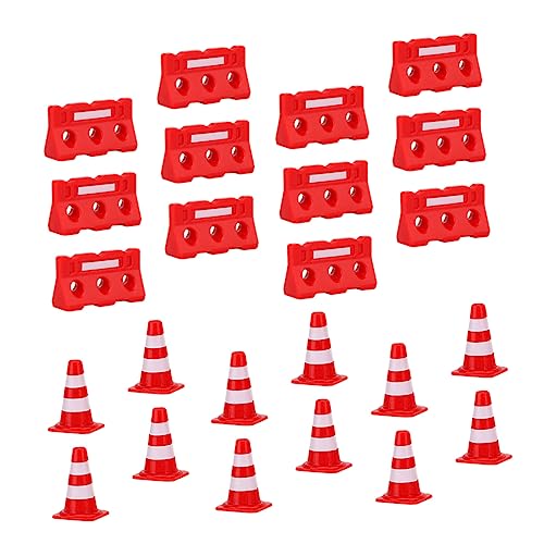 KONTONTY 48st Straßenschild Barrikade Spielzeug Straßenschild Spielzeug Gehirnspielzeug Spielen Zubehör Für Spielzeug Kidcraft-spielset Puzzle-Spielzeug Kind Das Schild Mini Plastik von KONTONTY