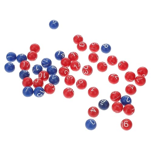KONTONTY Bingo-Kugeln Aus Kunststoff Bingo Und Mädchen 49 Stück Bingo-bälle Für Jungen Und Mädchen Tombola-spielbälle Für Erwachsene von KONTONTY