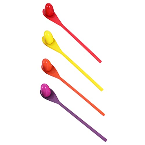 KONTONTY 4Er Set Löffel Eier Kinderspiele Staffellauf Spiel Outdoor Für Schaufeln Outdoor Rasenspiele Eier Und Löffelspiel Balancespiel Trainingswerkzeug Aus Holz von KONTONTY