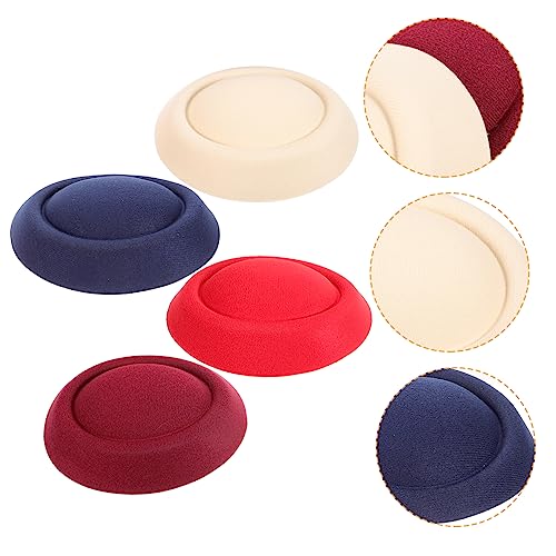 KONTONTY 4Pcs Gezogene Stoffkleidung Resistente Hut Basis Kopfschmuck DIY Accessoires DIY Supply DIY Supplies von KONTONTY