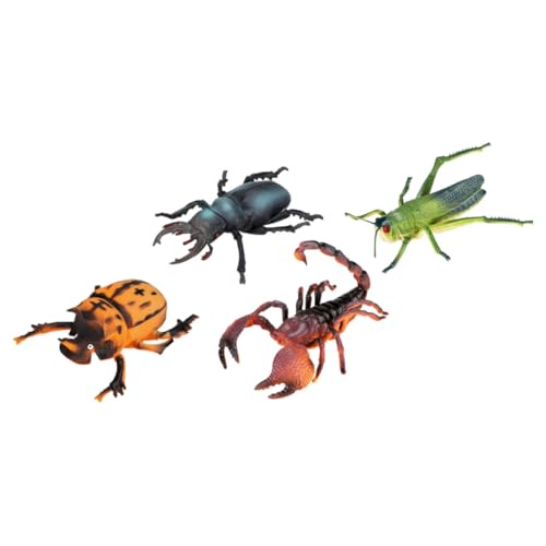 KONTONTY 4Pcs Pack Insektenmodell Für Kleinkinder Wildtiermodell Tier Emulatioanl Modell Simuliertes Model Tiere Ornament Simulation Tiermodell Unterricht Prop PVC KONTONTY 4Pcs Pack Insektenmodell Für Kleinkinder Wildtiermodell Tier Emulatioanl Modell Simuliertes Model Tiere Ornament Simulation Tiermodell Unterricht Prop PVC von KONTONTY