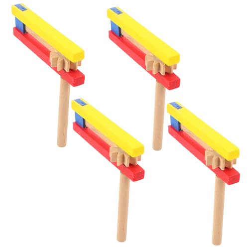 KONTONTY 4Stücke Holz Kastagnetten für Pädagogisches Percussion Instrument mit Langem Griff Orff Musikspielzeug Hand Auge Koordination KONTONTY 4Stücke Holz Kastagnetten für Pädagogisches Percussion Instrument mit Langem Griff Orff Musikspielzeug Hand Auge Koordination von KONTONTY