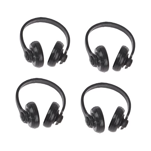 KONTONTY 4Stücke Mini Headset Zubehör für Puppenhäuser Teiliges Realistische Kopfhörer für Puppenstuben Dekoration und Kinderspielzeug und Kompakte Modelle KONTONTY 4Stücke Mini Headset Zubehör für Puppenhäuser Teiliges Realistische Kopfhörer für Puppenstuben Dekoration und Kinderspielzeug und Kompakte Modelle von KONTONTY