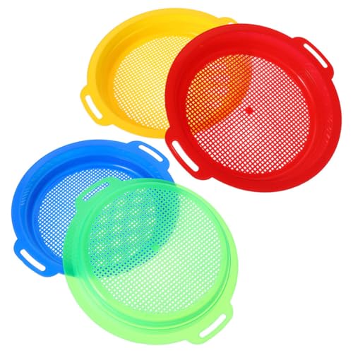 KONTONTY 4Stücke Sandsiebe für Tragbares Sandspielzeug für Strand und Garten Feinmaschige aus Material für Kreative Wasser und Sandspiele Fördert Familiäre KONTONTY 4Stücke Sandsiebe für Tragbares Sandspielzeug für Strand und Garten Feinmaschige aus Material für Kreative Wasser und Sandspiele Fördert Familiäre von KONTONTY