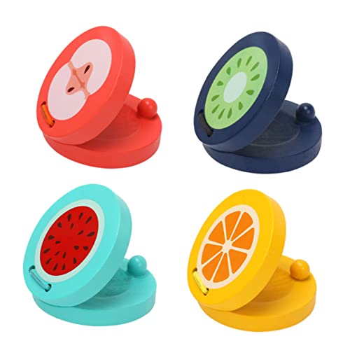 KONTONTY 4Stücke Teiliges Holzspielzeug für Finger Castanets mit Fröhlichem Fruchtdesign für Musikalische Früherziehung und Kreativitätsförderung KONTONTY 4Stücke Teiliges Holzspielzeug für Finger Castanets mit Fröhlichem Fruchtdesign für Musikalische Früherziehung und Kreativitätsförderung von KONTONTY
