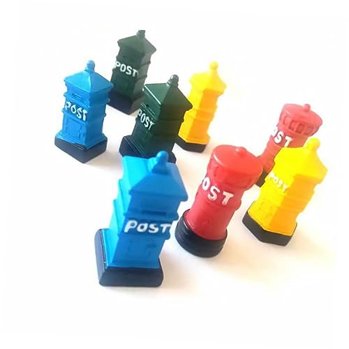 KONTONTY 4pcs Boxen Mailbox-Modell Sachen Mini Desktop-Ornament Briefkastendekoration Aus Harz von KONTONTY