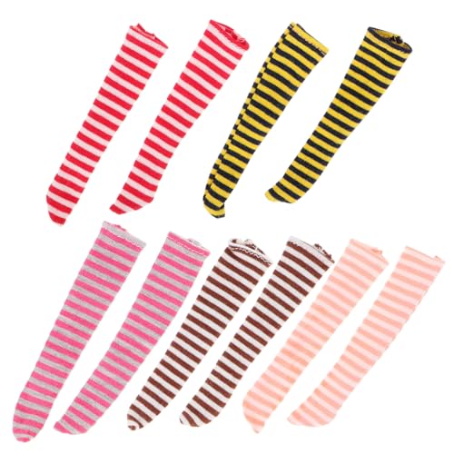 KONTONTY 5 Puppensocken für Miniaturpuppen Bunte Lange Socken für Puppenoutfits Weiche und Bequeme Accessoires für Kreatives und DIY Puppenkleidung KONTONTY 5 Puppensocken für Miniaturpuppen Bunte Lange Socken für Puppenoutfits Weiche und Bequeme Accessoires für Kreatives und DIY Puppenkleidung von KONTONTY