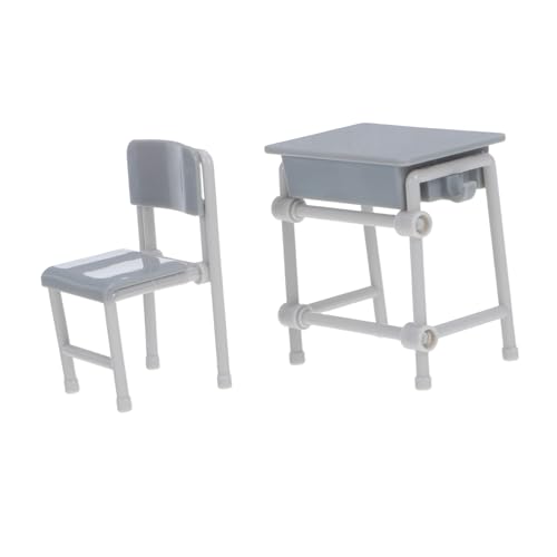 KONTONTY 5 Sätze Teiliges Miniatur Schulmöbel Set aus Robustem Kunststoff Realistische Miniatur Schreibtische und Stühle Vielseitig für Puppenhaus Klassenzimmer Lernspielzeug KONTONTY 5 Sätze Teiliges Miniatur Schulmöbel Set aus Robustem Kunststoff Realistische Miniatur Schreibtische und Stühle Vielseitig für Puppenhaus Klassenzimmer Lernspielzeug von KONTONTY