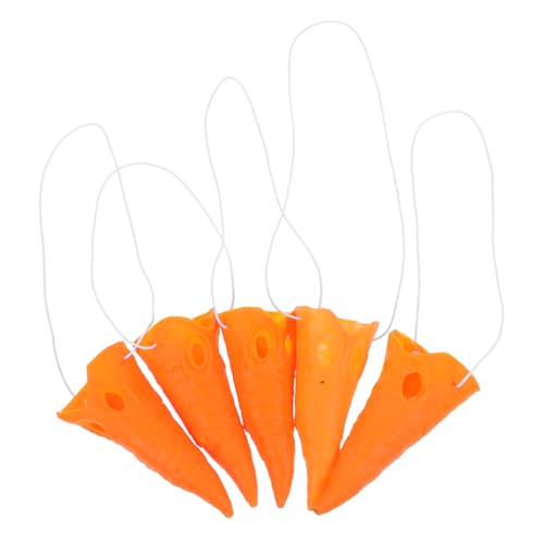KONTONTY 5 Stück Karottennase Hexennase selber Machen Schneemanndekoration Schneemann-Zubehör Lange Nasenprothese Nase anziehen Hexennasenschmuck Karnevalszubehör falsche Nase Vinyl Orange KONTONTY 5 Stück Karottennase Hexennase selber Machen Schneemanndekoration Schneemann-Zubehör Lange Nasenprothese Nase anziehen Hexennasenschmuck Karnevalszubehör falsche Nase Vinyl Orange von KONTONTY