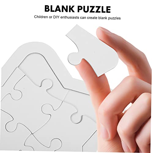 KONTONTY 5 Stück Leere Puzzleteile Teilig mit Bär Kreis Herz Stern zum Bemalen DIY Kreativ für Hand Auge Koordination und Gestaltung KONTONTY 5 Stück Leere Puzzleteile Teilig mit Bär Kreis Herz Stern zum Bemalen DIY Kreativ für Hand Auge Koordination und Gestaltung von KONTONTY