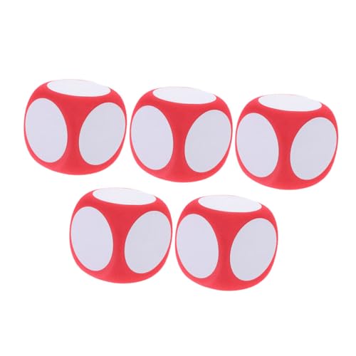 KONTONTY 5 Stück Leere Schaumstoffwürfel Klassenzimmer Gerundet Großer Schaum Weiß Schaumwürfel Leere DIY-würfel Leer Beschreibbar Nummeriert Leere Würfel Würfelspielzeug Bunt Zu Rot KONTONTY 5 Stück Leere Schaumstoffwürfel Klassenzimmer Gerundet Großer Schaum Weiß Schaumwürfel Leere DIY-würfel Leer Beschreibbar Nummeriert Leere Würfel Würfelspielzeug Bunt Zu Rot von KONTONTY