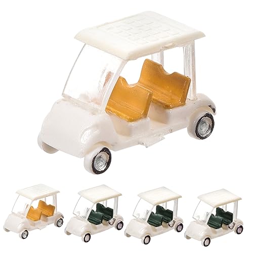 KONTONTY 5 Stück Mini Golf Cart Modelle Realistische Golf Cart Figuren für DIY Sandtisch Kleine Hände Motorik und Kreativität Zufällige Farbe von KONTONTY