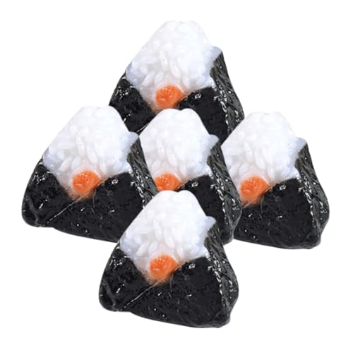 KONTONTY 5 Stück Mini Japanische Sushi Reisball Dekoration Realistische Nachbildung für Puppenhaus Tischdeko und Foto Displays für Kreative Gestaltung von KONTONTY