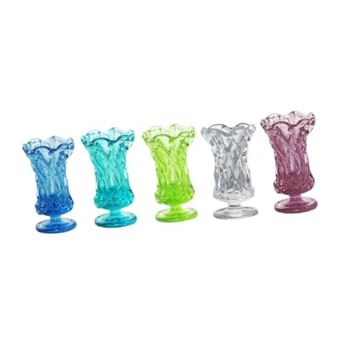 KONTONTY 5 Stück Mini Resin Vasen Set Teilig Handwerkskunst Mini Dekoration für Puppenhaus Realistische Mikrolandschaft Deko Kompakte für Kleine Wohnraumgestaltung KONTONTY 5 Stück Mini Resin Vasen Set Teilig Handwerkskunst Mini Dekoration für Puppenhaus Realistische Mikrolandschaft Deko Kompakte für Kleine Wohnraumgestaltung von KONTONTY
