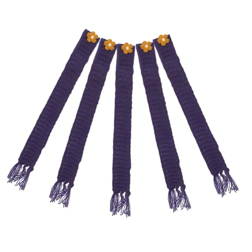 KONTONTY 5 Stück Mini-Schal Cute Decor doll Accessories Puppen Accessoire Kleiner Schal verkleidungsaccessoires Zubehör häkeln Miniatur-Partyschal Schal für Weinflaschen Garn von KONTONTY