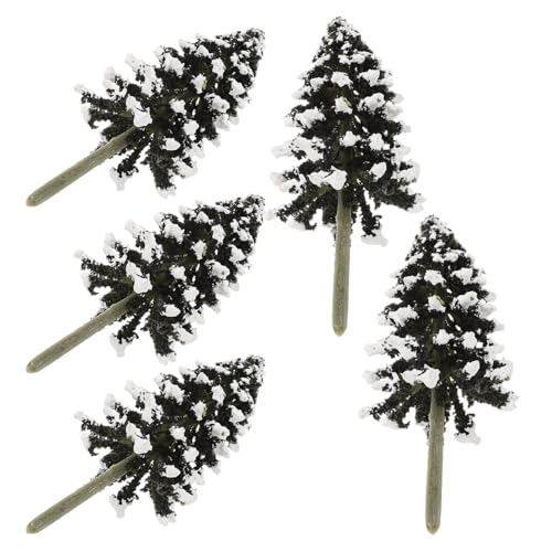 KONTONTY 5 Stück Mini-landschaftsdekoration, Sandtisch, DIY-Modell, Mini-landschaftsmodell, Mini-kunstbaum, Gefälschter Mini-Baum, Mini-bäume Zum Basteln, Kleine Künstliche Bäume von KONTONTY
