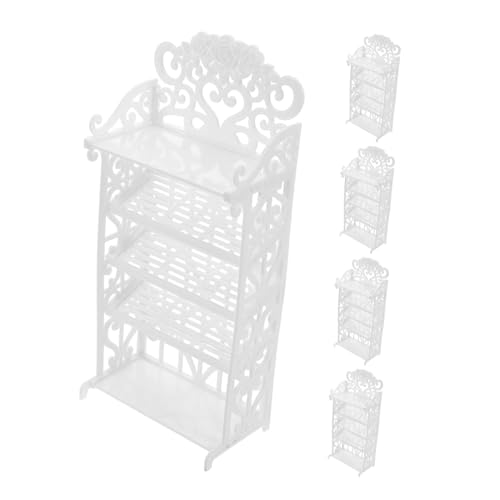 KONTONTY 5 Stück Puppenschuhschrank Puppenzubehör Mini Kleiderschrank Miniaturmöbel Miniatur Lagerregal Puppenhauszubehör Und Möbel Wiederverwendbare Puppenmöbel Kunststoff Weiß von KONTONTY